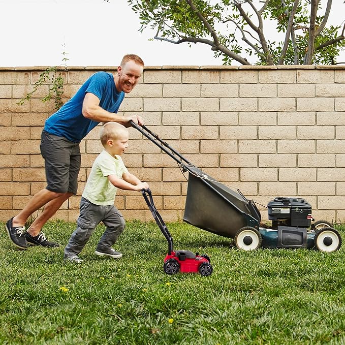 ArtCreativity Kids’ Lawn Mower Toy - 21 Inches Tall - Gardening Lawn Mower for Kids with Startup Sound and Wheels with Realistic Motor-Like Sound - Play Outdoor Push for Boys and Girls 3,4,5,6,7,8