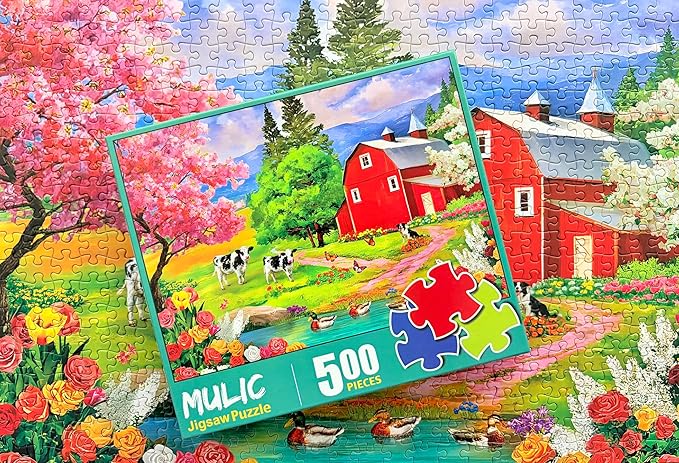 500 Piece Jigsaw Puzzles for Adults - Farm Scenery