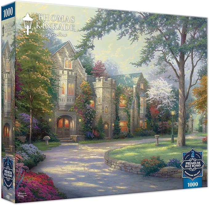 Buffalo Games Sapphire Select – Thomas Kinkade Beyond Summer Gate 1000 Piece Jigsaw Puzzle | Premium Blue Board