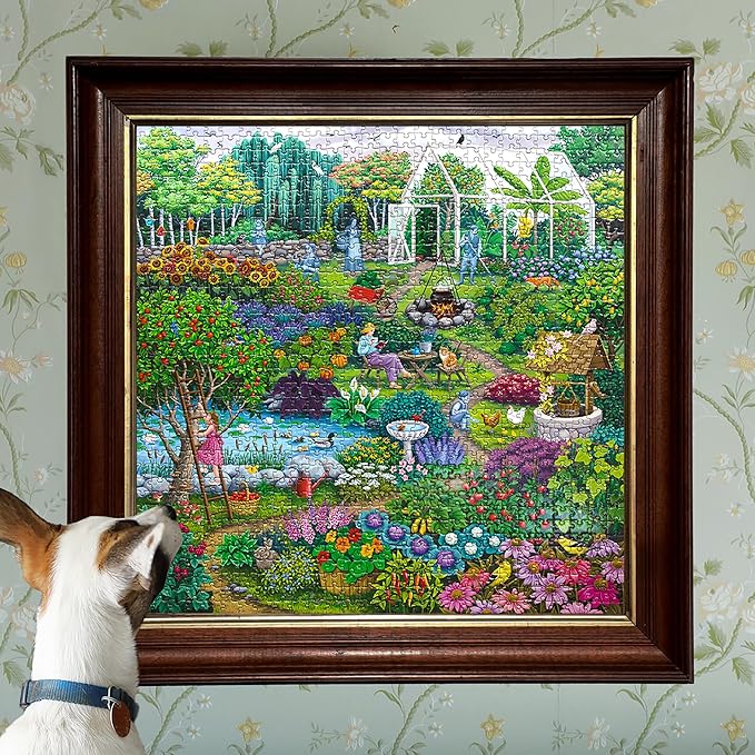 eeBoo 1000 Piece Puzzle - Alchemist's Orchard Jigsaw Puzzle for Adults, Square 23" x 23" Made with Recycled Board & Vegetable-Based Ink