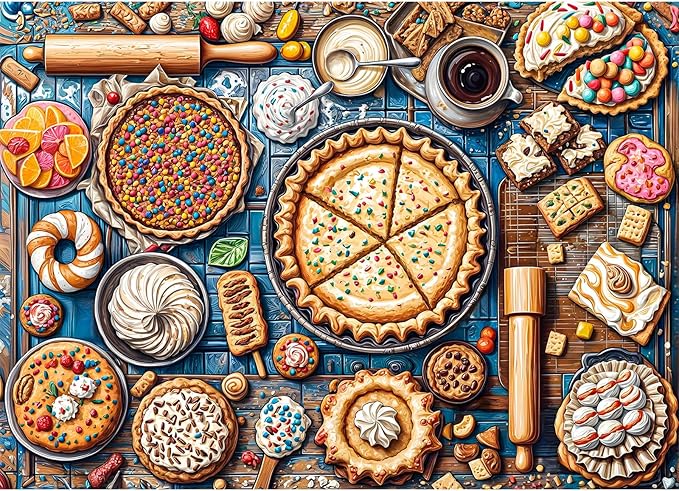 Colorful Desserts Puzzles for Adults 1000 Piece, Jigsaw Puzzles 1000 Pieces, Impossible Hard Difficult Challenging Puzzles for Adults, Family Decoration Puzzle