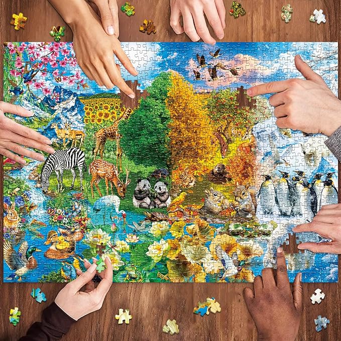 HUADADA Puzzles for Adults 1000 Pieces,Seasonal Changes Puzzles 1000 Pieces