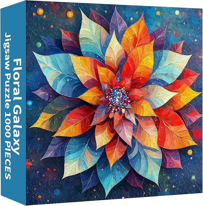 Puzzles for Adults 1000 Piece, Round Mandala Jigsaw Puzzles 1000 Pieces, Impossible Puzzle for Home Decor, Finished Size 23.98 * 23.98", with 1:1 Poster, Letter on The Back