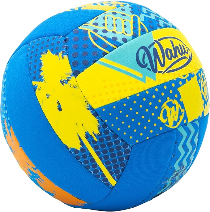 Wahu 100% Waterproof All-Purpose Pool Ball for Beach Volleyball, Soccer, and More, 6.5" Round Water Ball for Beach and Pool Sports Games