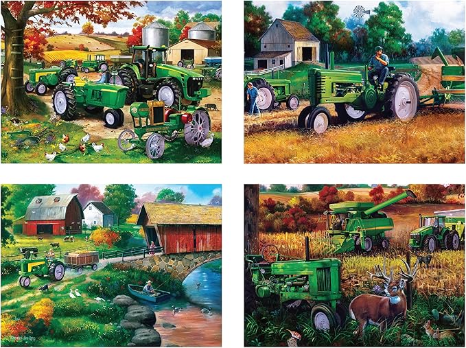 MasterPieces 2000 Piece Jigsaw Puzzle for Adults, Family, Or Youth - Farm Country 4-Pack - 14"x19"