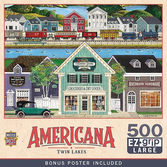 MasterPieces Twin Lakes Jigsaw Puzzle - 500 Piece EZ Grip, Adult Puzzle - for Adults