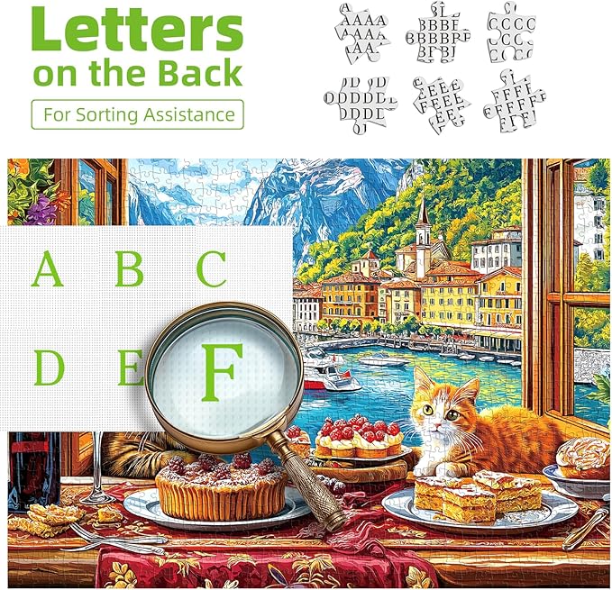 Spring Cat Gathering 500 Piece Puzzles for Adults, Challenging Art Special Shaped Jigsaw Puzzle for Gifts Party Games Family Fun, 23" X 15" Dust Free Puzzles