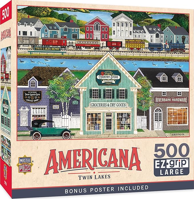 MasterPieces Twin Lakes Jigsaw Puzzle - 500 Piece EZ Grip, Adult Puzzle - for Adults