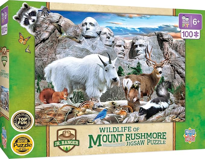 MasterPieces 100 Piece Jigsaw Puzzle for Kids - Mount Rushmore - 14"x19"