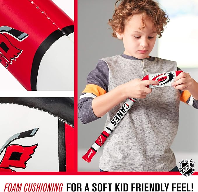Franklin Sports NHL Team Mini Soft Hockey Stick Set - NHL Team Soft Foam Mini Hockey Stick and Ball - Great Toy for Kids