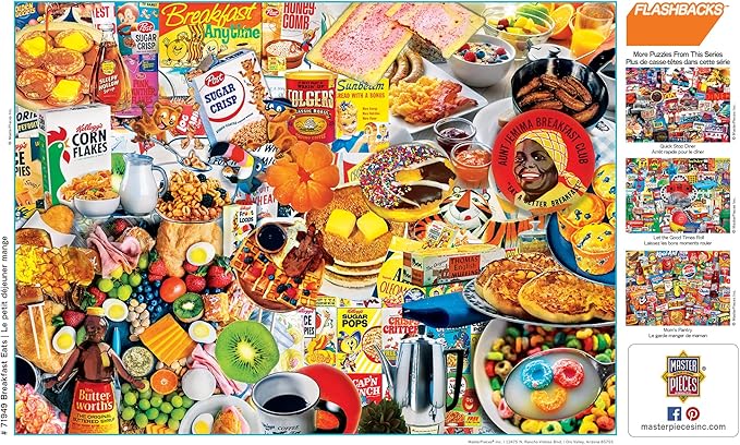 MasterPieces - 1000 Piece Jigsaw Puzzle, Breakfast of Champions, Fun for Adults, Family, Kids, Non-Glare Finish, 19.25" x 26.75"