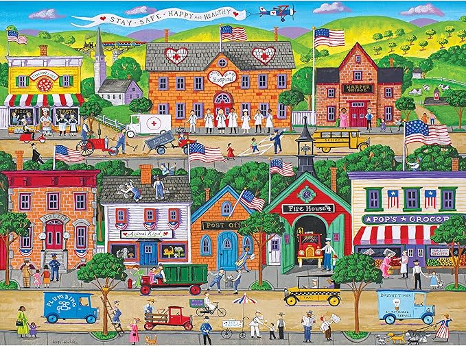 RoseArt - Puzzle Collector - Hometown Heroes - 1000 Piece Jigsaw Puzzle for Adults