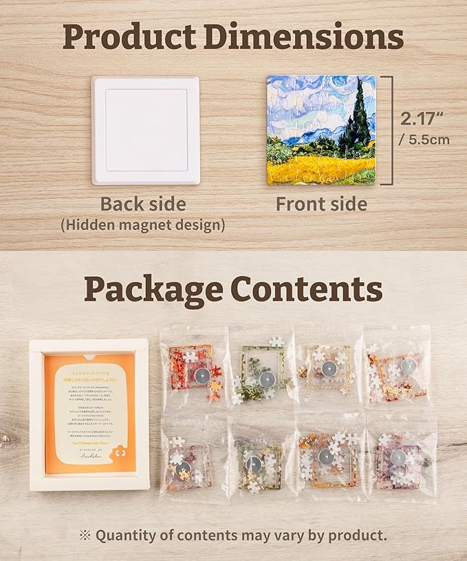 PieceRelax Magnet Puzzle for Adults 96 Pieces - Unique Gift & Home Décor with Plastic Jigsaw Puzzle [D1602]