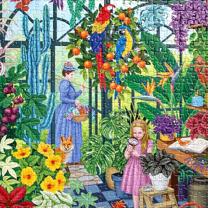 eeBoo 1000 Piece Puzzle - Alchemist's Greenhouse Jigsaw Puzzle for Adults, Square 23" x 23" Made with Recycled Board & Vegetable-Based Ink