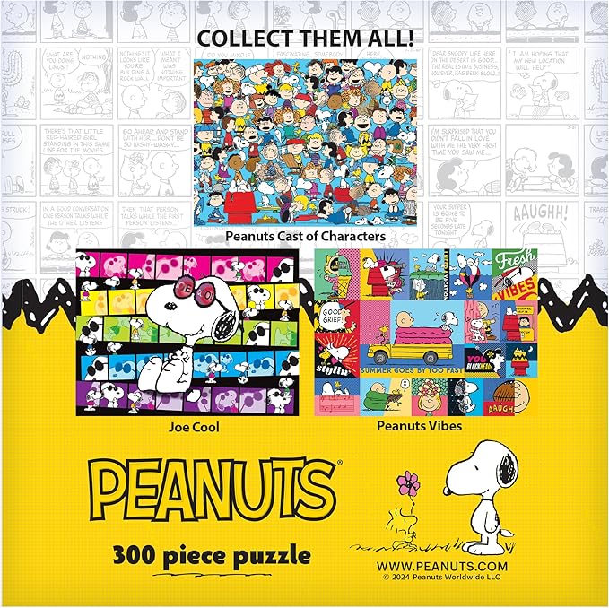 RoseArt - Peanuts - Peanuts Vibes - 300 Piece Jigsaw Puzzle for Adults