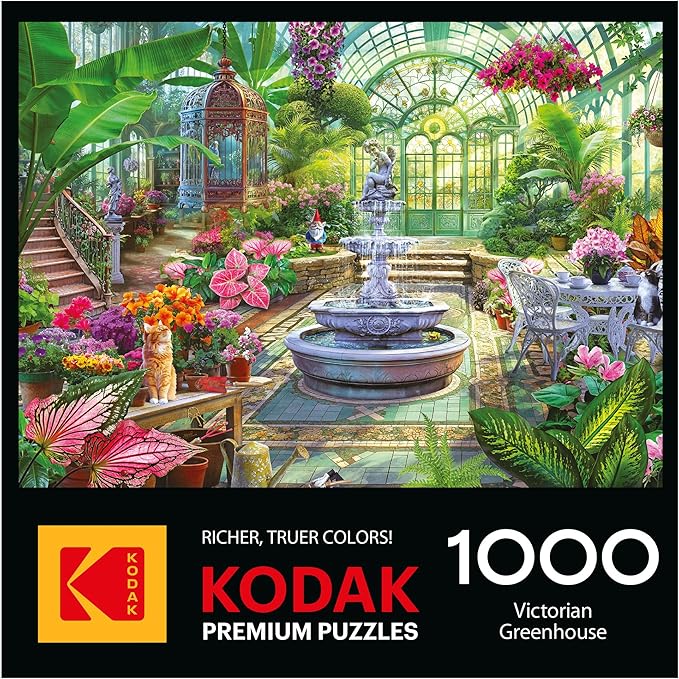 RoseArt - Kodak Premium - Victorian Greenhouse- 1000 Piece Jigsaw Puzzle for Adults