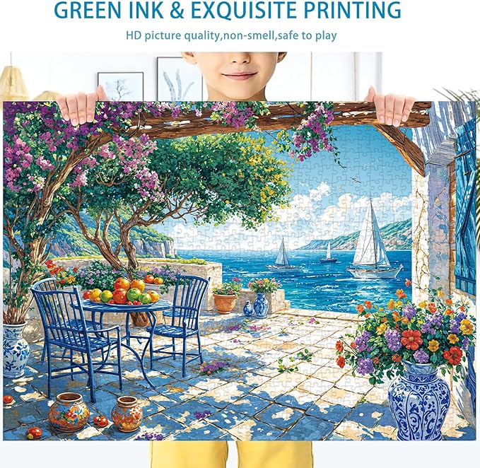 Jigsaw Puzzles for Adults 1000 Pieces, Interlock Perfectly No Dust, Impossible Difficult Hard Fun 1000 Piece Jigsaw Puzzles for Adults-1:1 Poster-Summer Coast