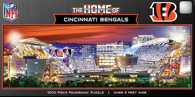 MasterPieces 1000 Piece Sports Jigsaw Puzzle - NFL Cincinnati Bengals Stadium View Panoramic - 13"x39"