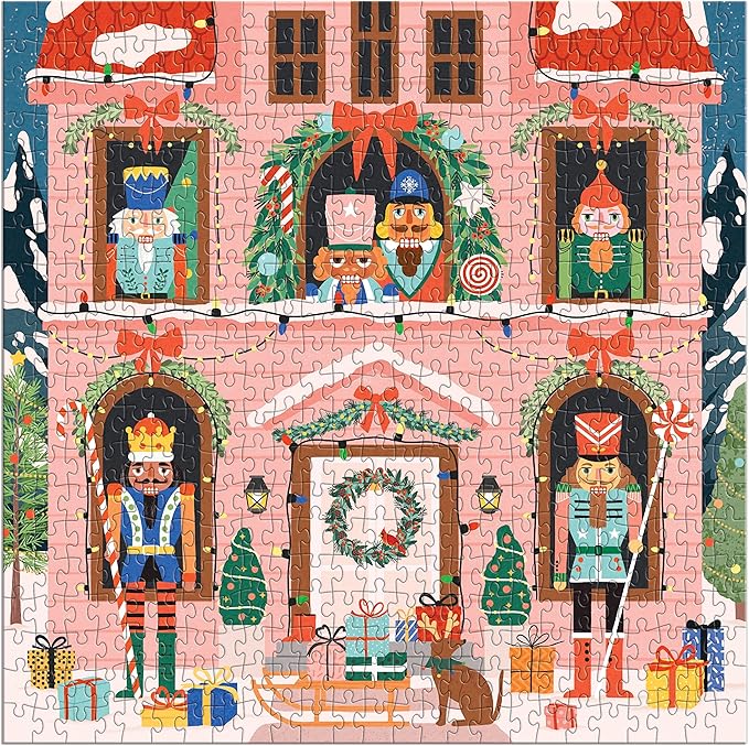 Galison Nutcracker Magic – 500 Piece Puzzle Fun and Challenging Activity with Bright and Bold Artwork of Wooden Toy Soldiers for Adults and Families