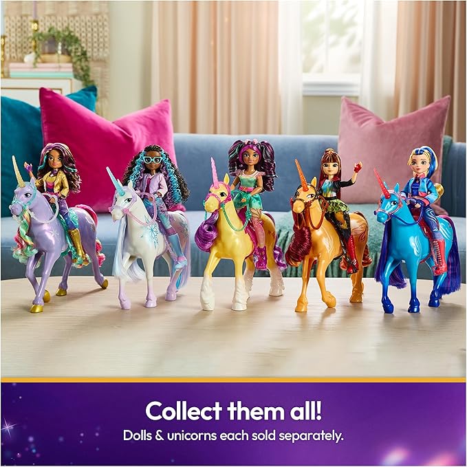 Unicorn Academy, Power of Friendship River with Translucent Saddle & Bridle, 11”, Dolls & Unicorn Toys for Girls Ages 4 and up
