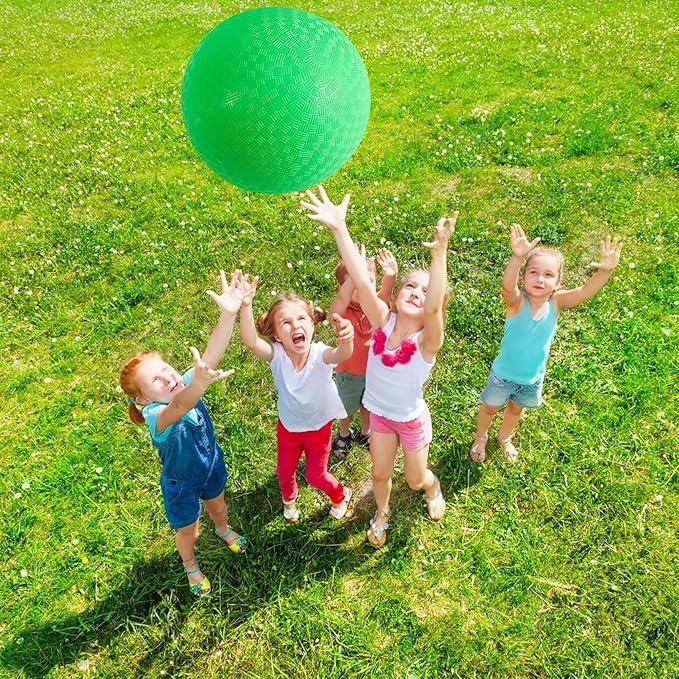 24 Pcs Playground Balls,6 Inch Inflatable Dodge Balls,Sport Bouncy Balls with a Hand Pump,Dodgeball Balls for Indoors Outdoors Ball Games,Gym,School,Camps,Picnic
