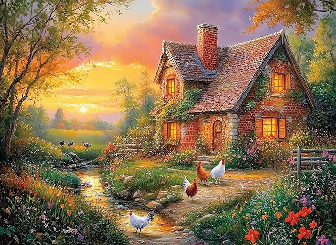 500 Piece Puzzles for Adults Happy Farmhouse 20.5 x 15 Inch 500 Piece Jigsaw Puzzles for Adults Puzzles 500 Pieces for Adults Educational Challenge