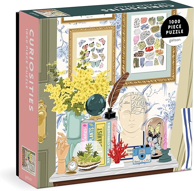 Galison Curiosities 1000 Piece Puzzle in Square Box from Galison - 27" x 20" Beautifully Illustrated Puzzle, Thick and Sturdy Pieces, Fun and Challenging Activity for Adults, Unique Gift Idea!
