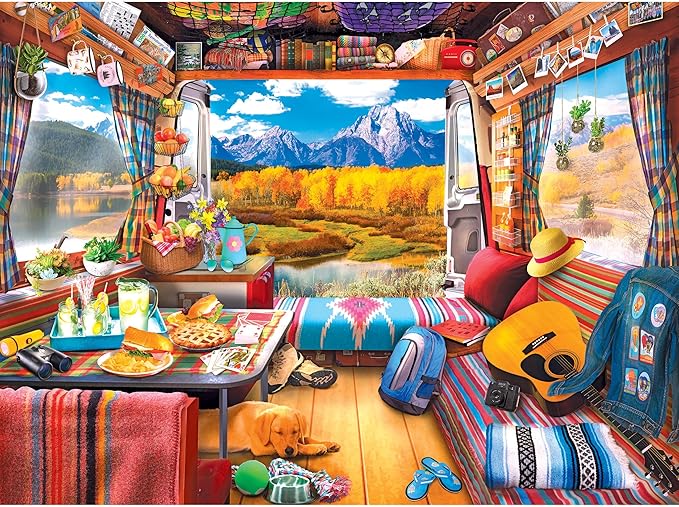 RoseArt - My Happy Place - Van Life - 750 Piece Jigsaw Puzzle for Adults
