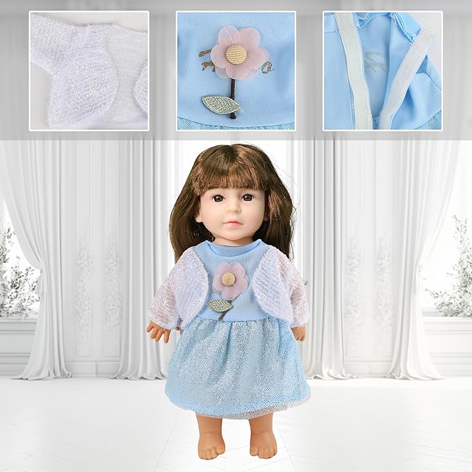 Girl Doll Clothes,12 Sets Doll Clothes Dress for 12 13 14 Inch Dolls, Lovely Baby Doll Outfits Accessories for Christmas Birthday for Little Girl
