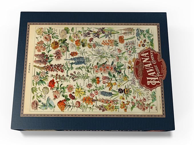 MyPuzzle Fleurs - Flowers for All, Vintage Art Poster, Adolphe Millot - Premium 100 Piece Jigsaw Puzzle for Adults