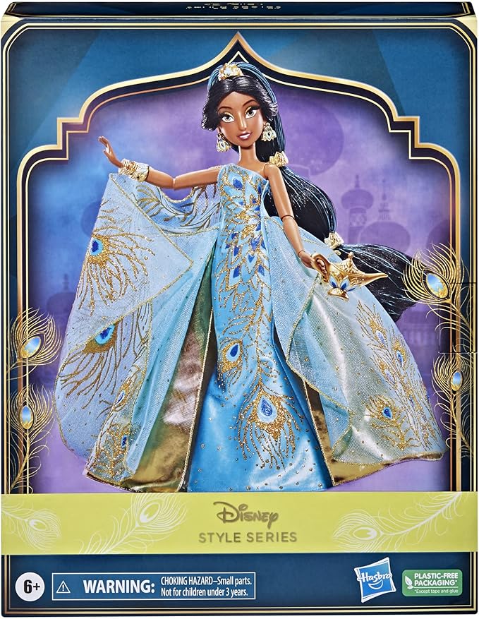 Disney Princess Style Series 30th Anniversary Jasmine Fashion Doll, Deluxe Collector Doll with Accessories, Disney Toy for Kids 6 and Up