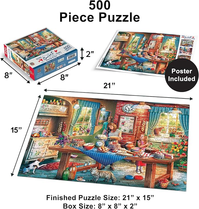 MasterPieces 550 Piece Jigsaw Puzzle for Adults, Family, Or Youth - Baking Bread - 18"x24"