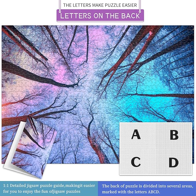 HUADADA Puzzles for Adults 1000 Pieces,Challenging Game Toys, Puzzles 1000 Pieces,Impossible Puzzle, Family Decoration Puzzle 1000-Winter Forest
