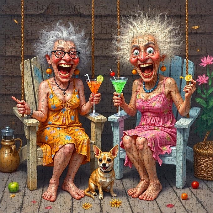 1000pcs Jigsaw Puzzle for Adults - Happy Grandma Puzzle, Paper Puzzle for Family Fun & Brain Challenge, for Holidays & Special