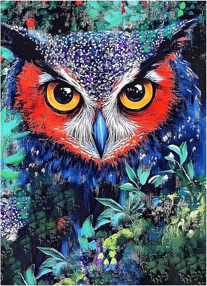 Jigsaw Puzzles for Adults 1000 Pieces, Animal Owl Birds Difficult Challenging Unique Puzzle for Game Night Family Home Decor, 20x27 Inches, Owl