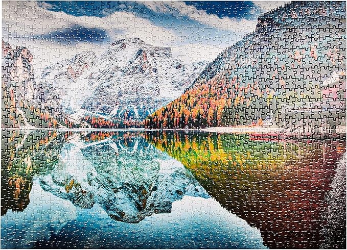 Rocorose 1000 Piece Jigsaw Puzzle Autumn of Italian Alps Naturpark Floor Puzzle for Kids Adult