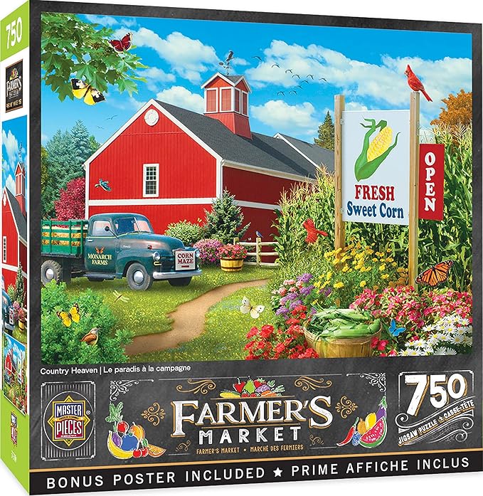 MasterPieces 750 Piece Jigsaw Puzzle for Adults and Family - Country Heaven - 18"x24"