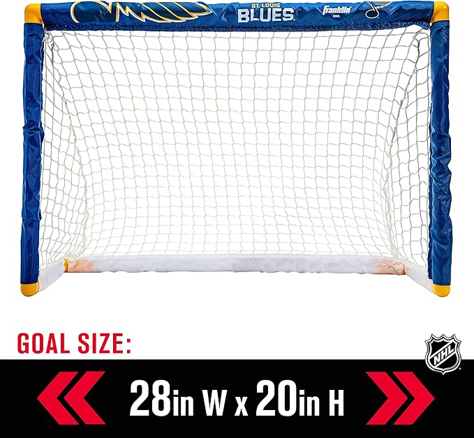 Franklin Sports NHL Mini Hockey Set - Kids Indoor Knee Hockey Goal, Ball, + 2 Stick Combo - Youth Team Indoor Toy Set - Official - Ages 3+