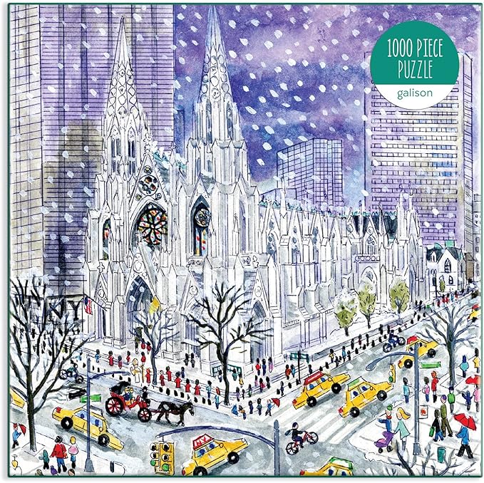 Galison Michael Storrings St. Patrick’s Cathedral Puzzle, 1000 Pieces, 27” x 20” – Difficult Jigsaw Puzzle with Stunning Artwork – Thick, Sturdy Pieces, Challenging Family Activity