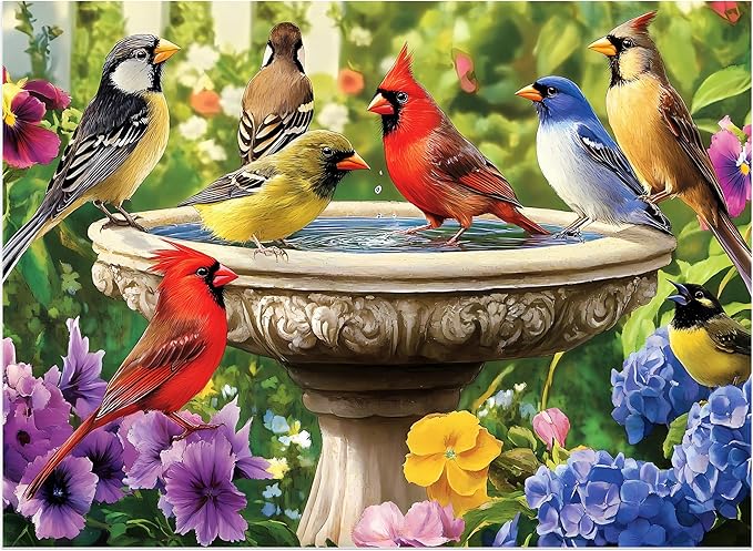 500 Piece Puzzles for Adults, Birds Jigsaw Puzzle 500 Piece for Adults Seniors, Recycled Cardboard Large Piece Puzzle 500, Family Games Great Gift for Mom Dad Family Friends 20.5 x 15 in