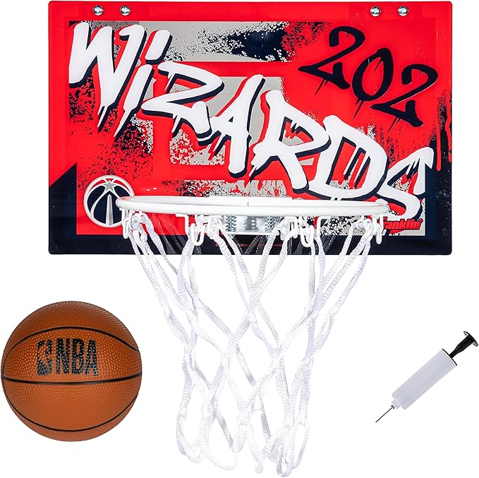 Franklin Sports NBA Team Over the Door Basketball Hoops - Kids Indoor Mini Basketball Hoop + Ball Set - NBA Fan Mini Hoops