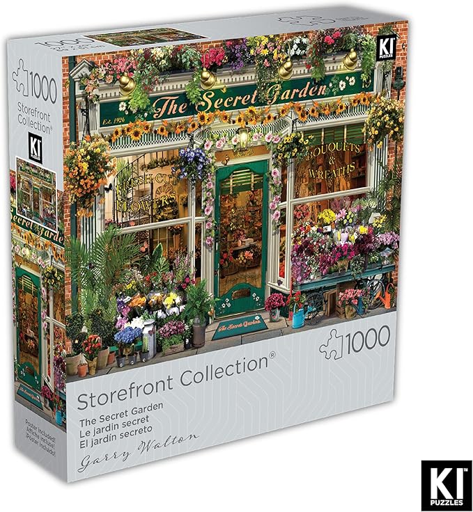 1000 Piece Puzzle for Adults Garry Walton Storefronts Florist The Secret Garden Challenging Colorful Jigsaw 27x20