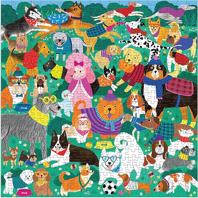 Mudpuppy Doggone Days – 500 Piece Family Puzzle with Colorful and Fun Illustrations of A Busy Dog Park Scene for Children Ages 8 and Up