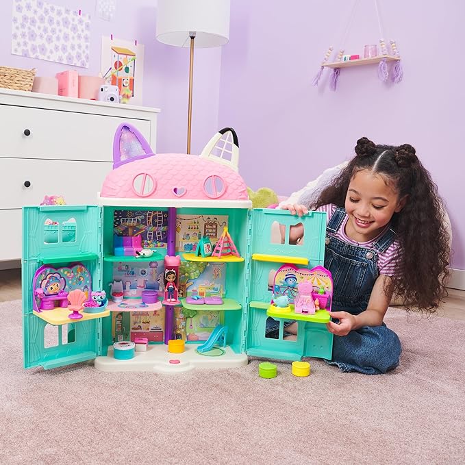 Gabby’s Dollhouse, MerCat’s Spa Room Playset, with MerCat Toy Figure, Surprise Toys and Dollhouse Furniture, Kids Toys for Girls & Boys 3+