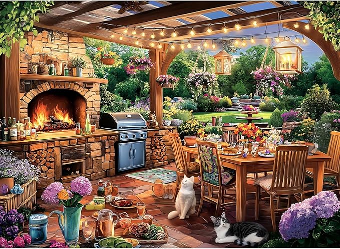 300 Pieces Puzzles for Adults | Manor Cat Jigsaw Puzzles 300 Piece for Children Adults Seniors | Sturdy,Safe Large Piece Puzzle | Engaging & Educational Toys Great Gift for Boys Girls 20.5 x 15 in