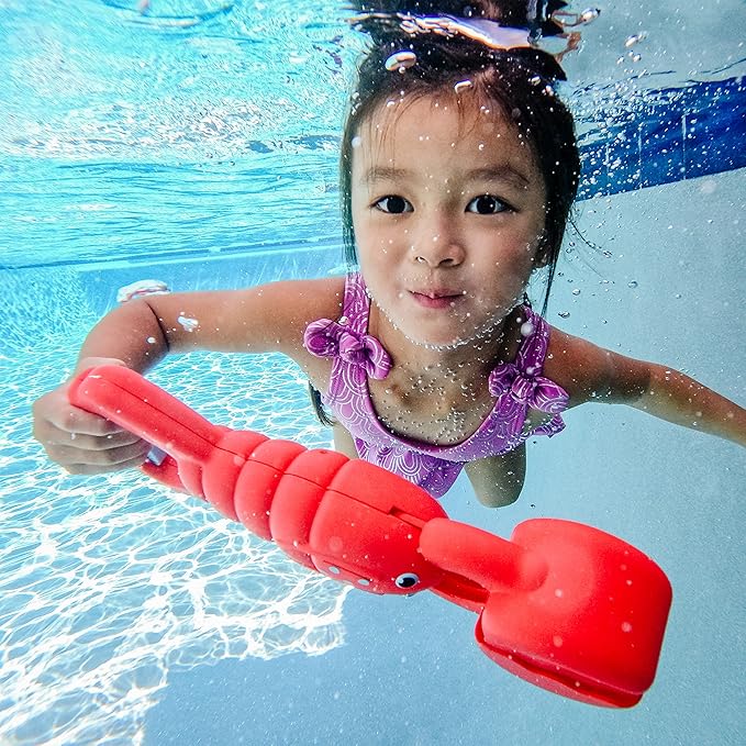 Melissa & Doug Sunny Patch Louie Lobster Claw Catcher - Grab-and-Squeeze Pool Toy