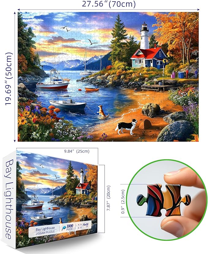 1000 Piece Puzzle for Adults, Jigsaw Puzzles with Scenic Cabin, Funny Puzzle, Nature Theme for Seniors and Adults, Fun and Challenging Home Decor Birthday Party Gift 27.5" x 19.7"