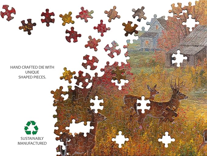 Buffalo Games – Southern Rails - Abraham Hunter - 750 Piece Fall Panoramic Jigsaw Puzzle – Scenic Autumn Landscape Artwork for Adults – Precision-Cut Pieces, Beautiful Seasonal Artwork