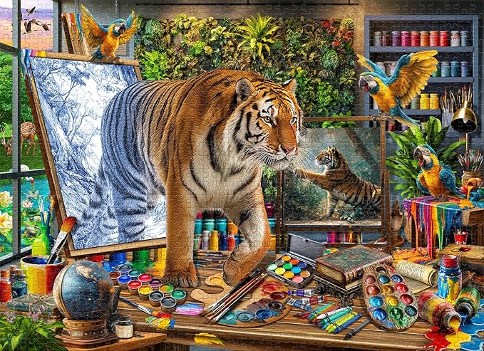 1000-Piece Puzzle for Adults - Relaxing Jigsaw Puzzle for Adults, Fun and Challenging Jigsaw Puzzles, Magic Art Studio Puzzle, 26.65 x 19.25 in