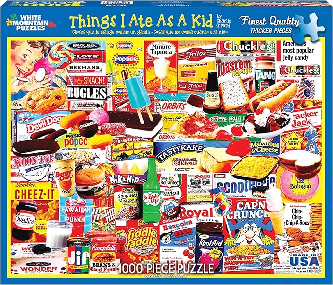 White Mountain Puzzles Things I Ate As A Kid Collage Puzzle - 1000 Piece Jigsaw Puzzle